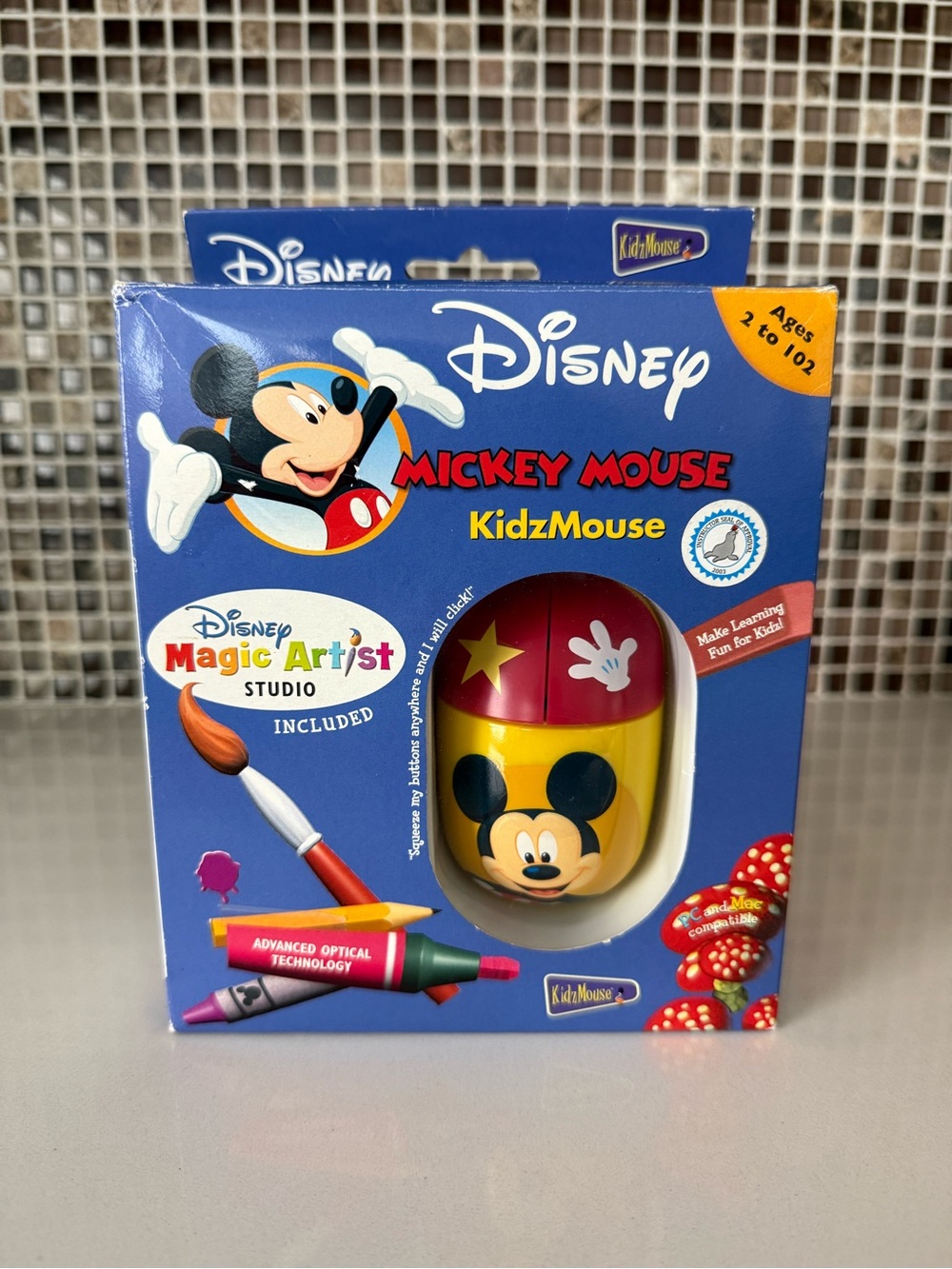 Mickey Mouse Kidz Computer Mouse Vtg 2003 NIB Disney Magic Art Studio PC Game